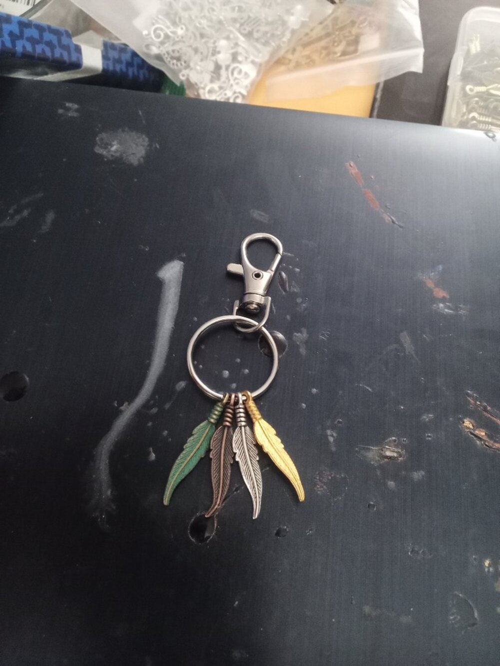 Feather Keychain Bag Charm